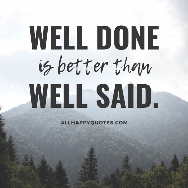 well done