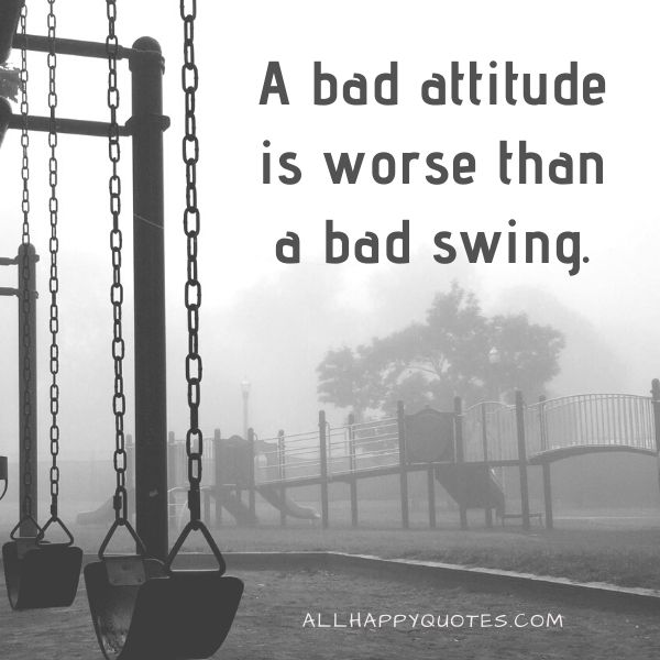 worse than a bad swing